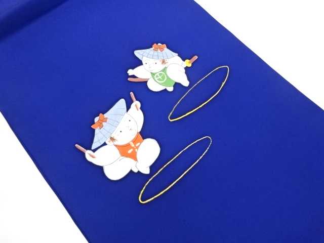 JAPANESE HIRAKI NAGOYA OBI / SHIOZE / HAND PAINTED / CHILDREN